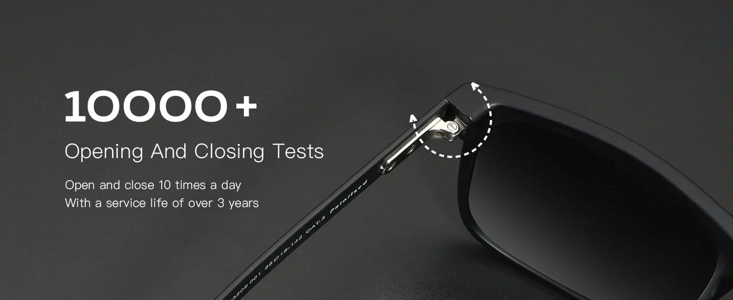 Retro Square Polarized Sunglasses Shade Men Lightweight TR90 Frame UV400 Protection Fashion Sun Glasses ZS3209