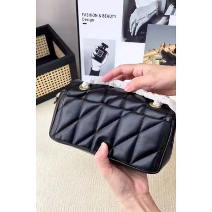 2026itemSac à chaîne à motif diamant de haute qualité, sac messager à bandoulière, petit sac carré