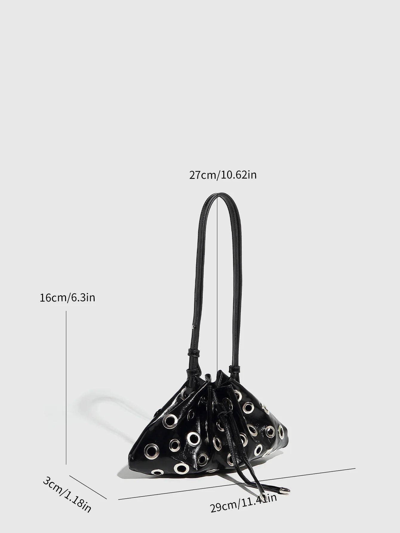Hollow Rivet Designer Shoulder Bag Designer Luxury Bags Women 2025 Drawstring Bucket Bags High Quality Handbags Mini Purses Chic