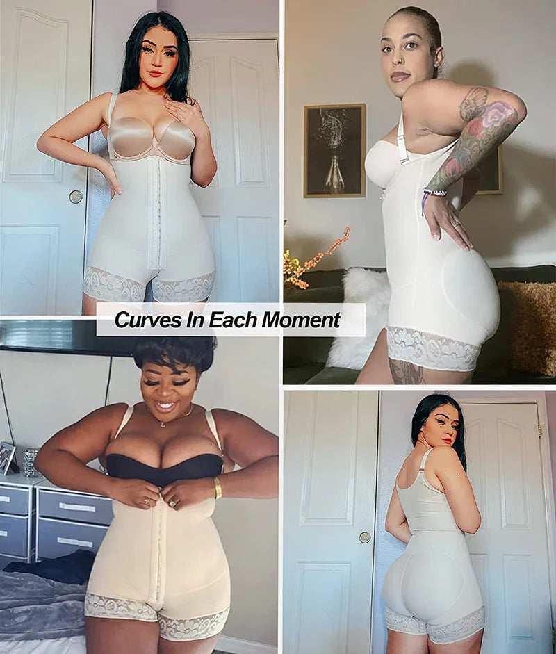 High Compression Shapewear Tummy Control Full Body Shapers Waist Trainer Bodysuits Butt Lifter Fajas Colombianas Girdles