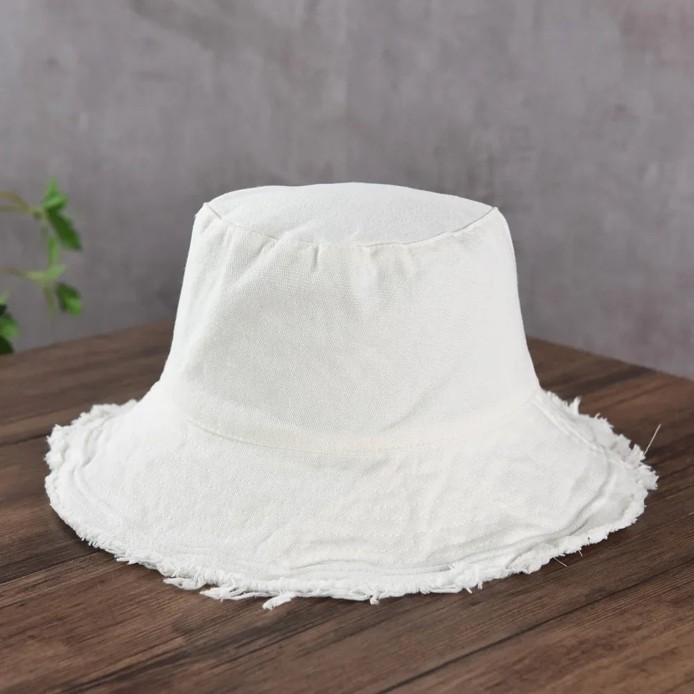 Wholesale New Bob Summer Bucket Hats Reversible Men Ladies Cotton Outdoor Sports Pull Up Fashion Panama Sun Hat Gift Wine Party