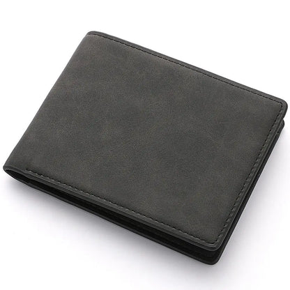 Portefeuille homme en cuir PU, fentes multiples pour cartes, porte-monnaie pliant, sac à main grande capacité
