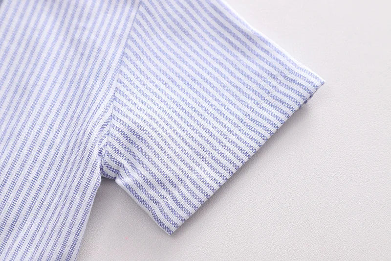 New Summer Baby Boys Clothes Suit Children Short Sleeved Shirt Shorts 2Pcs/Sets Infant Striped Casual Costume Kids Tracksuits