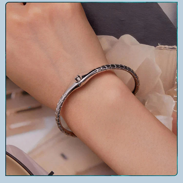 Authentic Green Zircon Snake Opening Bracelet Animal Cuff Bracelet Pave Setting CZ for Women Fashion Jewelry YIB058
