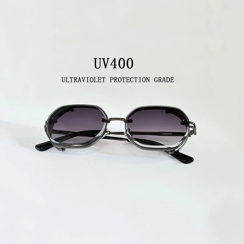 2024 Steampunk Sunglasses For Men Fashionable Square Punk Fashion Glasses Designer Sunglasses Women Trendy Gafas De Sol Hombre