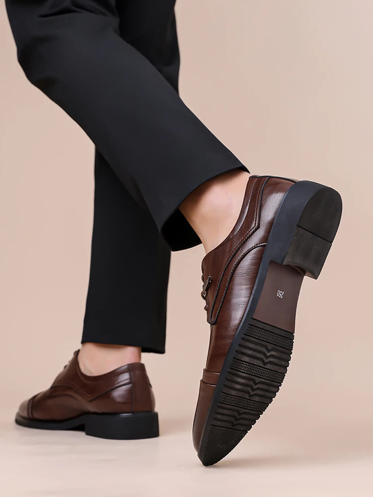 Fashion Business Dress Men Shoes Classic Leather Men's Formal Shoes Comfortable Slip On Dress Shoes Men Oxfords Size 47 48