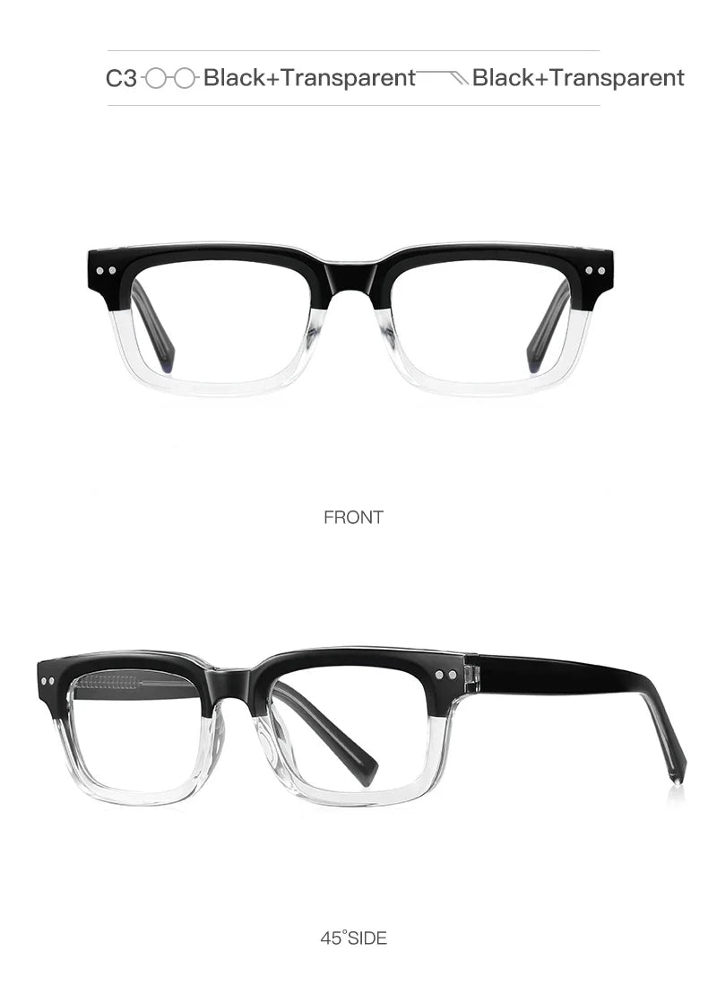 Men's glasses Square Classic Business Anti-Blue Light Reading Glasses Myopia Hyperopia Prescription Customized PFD2189