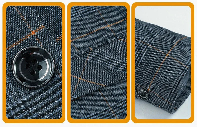 Brand 2026 Spring Stripe Suits Men 2 Button Autumn Business Elegant Man Jacket  Fashion New in Suits Blazers Men