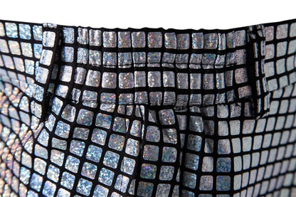 New Men Luxurious Sequined Checkered Suit Pants Fashion Male Dance Party Bar KTV Casual Dress Small Stretch Trousers