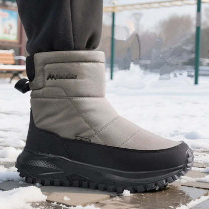 Brand Winter Sneakers Men's Boots Thick Plush Warm Men's Snow Boots Soft Non-Slip Men Ankle Boots Outdoor Waterproof Men's Boots