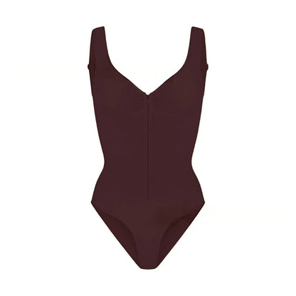Sexy Tight Corsets Women's Bodysuit Sleeveless V-Neck Zipper Lady Playsuits 2026 Spring Summer Female Slim Backless Romper