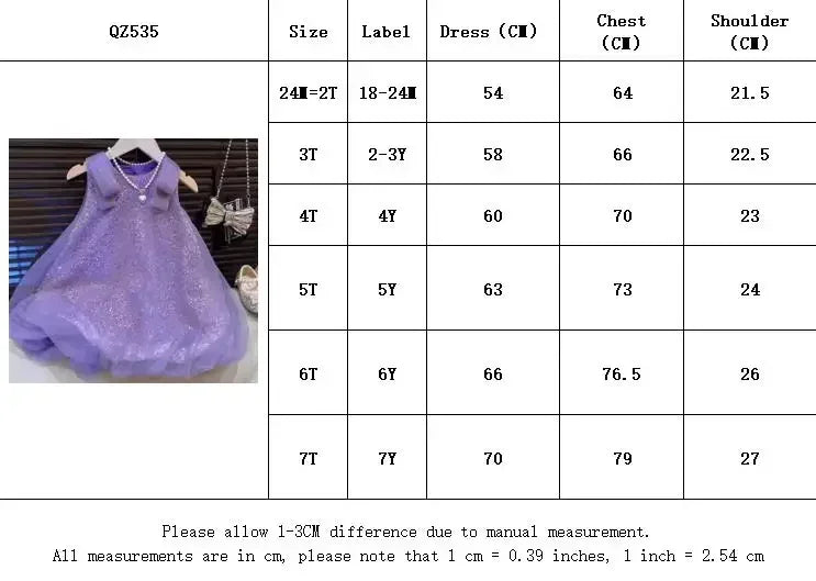 Summer New Girls' Sequined Lace Bow Bubble Princess Dress Korean Version Fashionable Solid Color Kids Clothes 2-7 Years Old