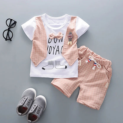 New Summer Baby Girl Clothes Children Boys Fashion T-Shirt Shorts 2Pcs/Set Toddler Casual Costume Infant Clothing Kids Tracksuit