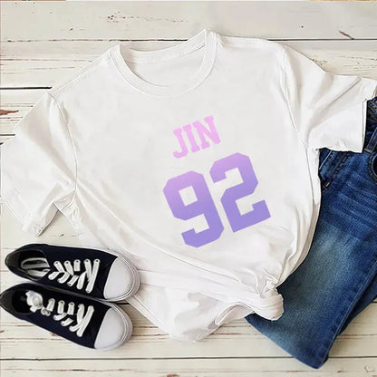 Tops for Women (taehyung) Jungkook Fan T Shirt Women Suga Kpop Harajuku Tshirt Woman Tshirts Aesthetic Clothes