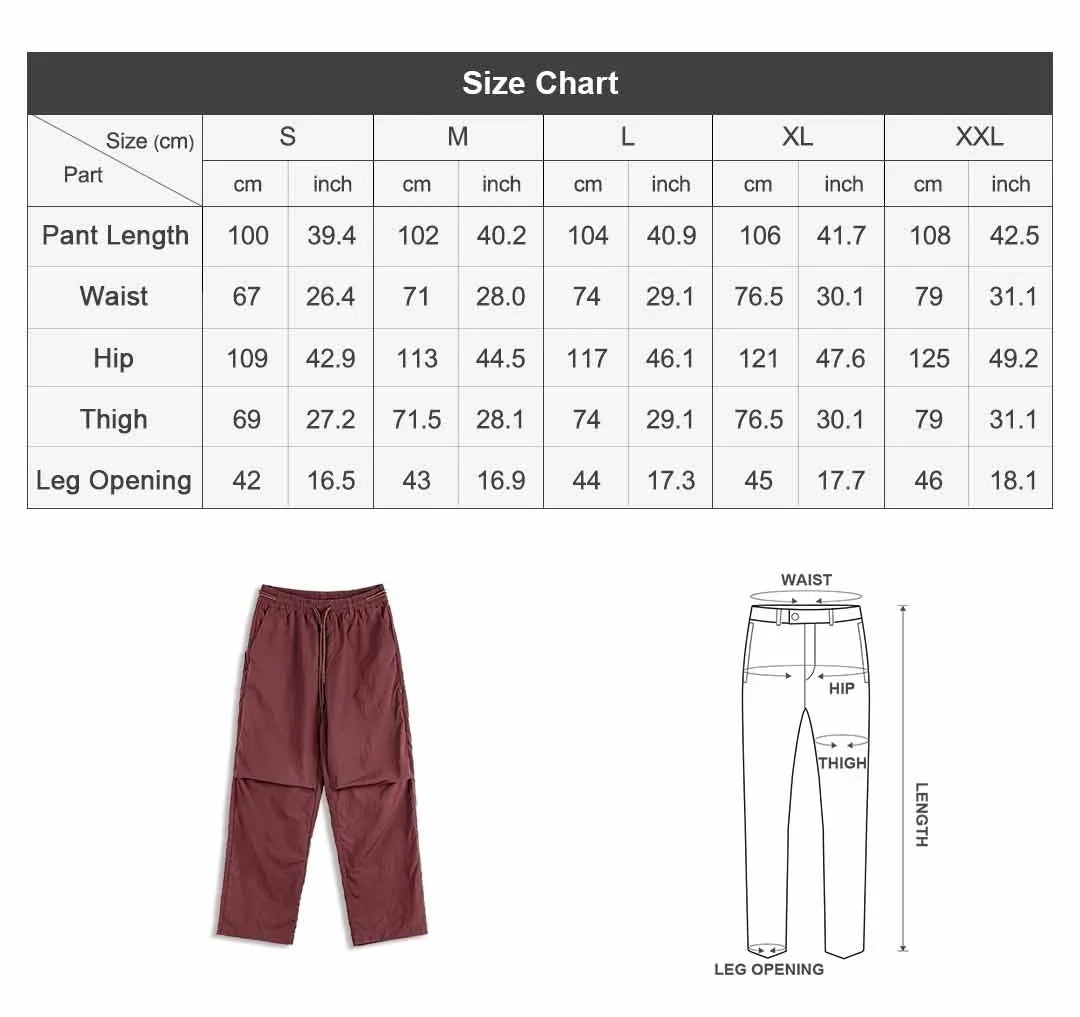 Men's Field Cargo Pants Lightweight Nylon Straight Leg Tactical Workwear Casual  Elastic Waist Trousers for Spring Summer