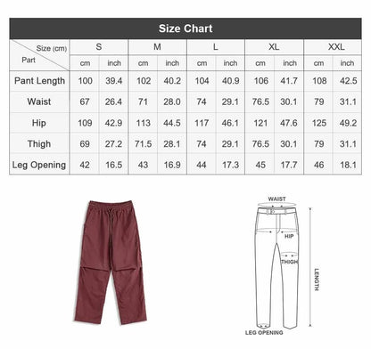 Men's Field Cargo Pants Lightweight Nylon Straight Leg Tactical Workwear Casual  Elastic Waist Trousers for Spring Summer