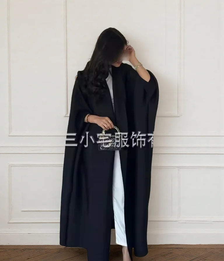 Women's Fold Miyake Pleated Abaya Long Sleeve Print Foldable Collar Robe Cardigan Coat New Winter Fashion Original Design 2026