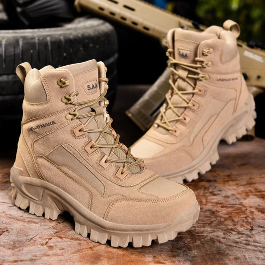 Outdoor boots, hiking shoes, hiking high top shoes, men's shoes, anti slip and wear-resistant off-road sports shoes, combat boot