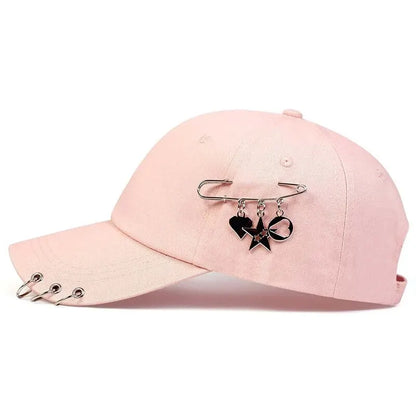 Unisex Star Iron Ring Baseball Caps Spring and Autumn Outdoor Adjustable Casual Hats Sunscreen Hat