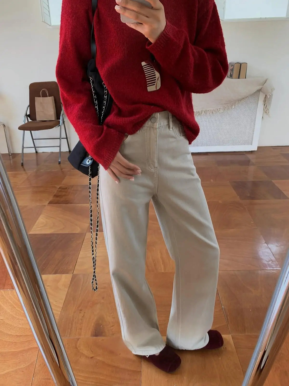 7 Colors Straight Jeans Women Autumn 2024 Wide Leg Straight Denim Pants Streetwear 2024