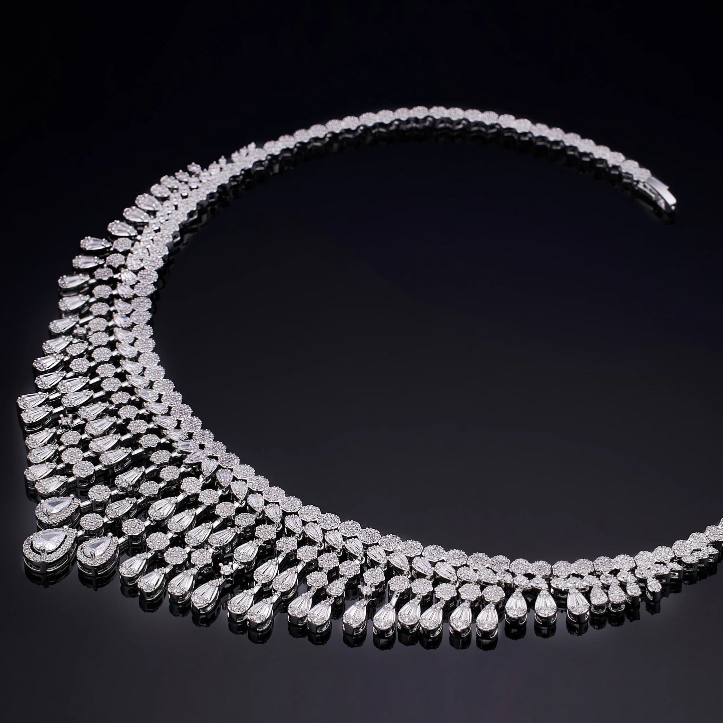 2023 New Dubai Nigeria Africa 4-piece Set Women's Cubic zirconia Jewelry Set Bridal Wedding Party Luxury CZ Crystal Jewelry Set