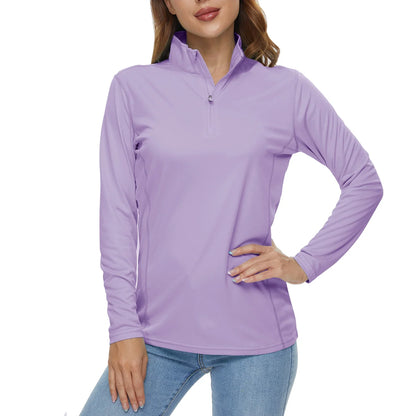 UPF50+ Quick Dry Long Sleeve Performance T-Shirts Womens Sun Protection Running Hiking Fishing Tee Shirts Tops Outdoor