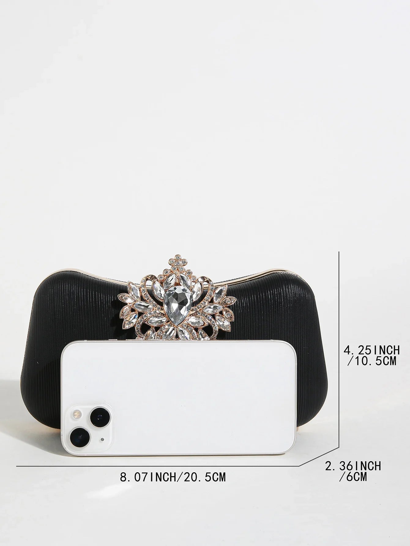Luxury Rhinestone Evening Bag For Carnaval, Shiny Wedding Dress Purses,  Glamorous,Elegant,Exquisite Small Rhinestone Decor Boxy