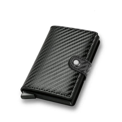Carbon Fiber Credit Card Holder Wallet Money Bag Luxury Men Rfid Smart Metal Cardholder Case Slim Minimalist Wallet for Men