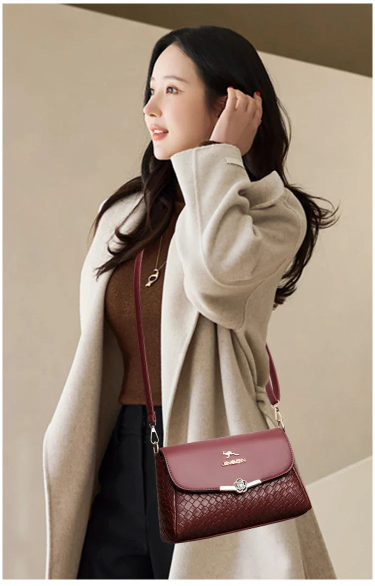 Women Small Square Flip cover Bags Retro Versatile Shoulder Strap Large Capacity Casual Portable Female Shoulder Crossbody Bags