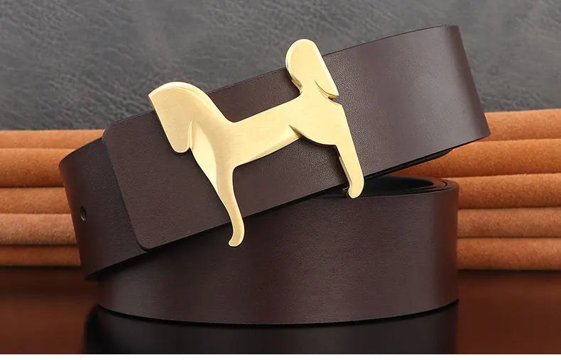 High grade Stainless steel horse slide buckle men belts 3.8cm wide genuine leather Waistband cowboy casual ceinture homme