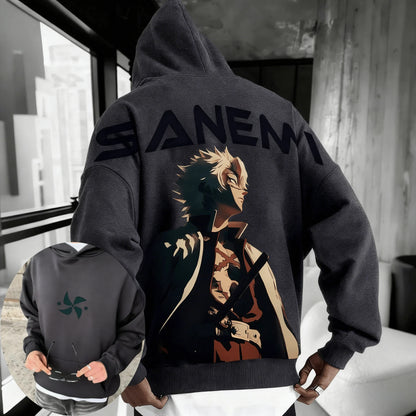 Demon Slayer: Kimetsu no Yaiba Men Hoodie Sweatshirt Sanemi Shinazugawa Anime Spring Autumn Boy Long-sleeved Parent-child Outfit