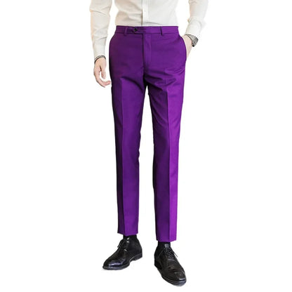 Formal Pants Men 2024 New Elegant Man Office Work Pants Casual Elastic Men's Trousers Men 17 Colors Pantalones Hombre