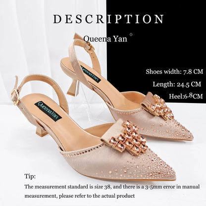 2026 INS Fantastic Rhinestone-encrusted Sex Ladies Shoes / Matching  Sparking Mini Bag (SPECIAL COLLECTION)