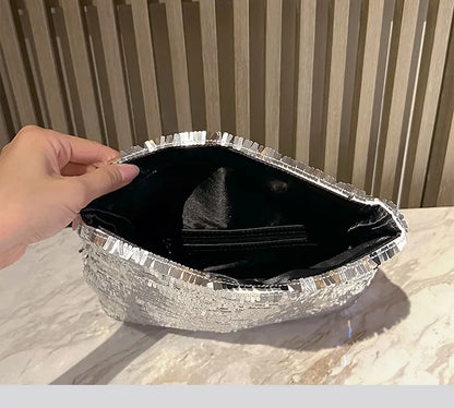 Women Envelope clutch bag Fashion shiny Sequins ladies Clutches Party lady evening bags handbag