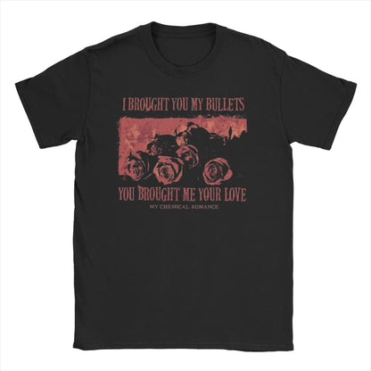 Men Women Mcr Band  Punk Rock T Shirt My Chemical Romance  100% Cotton Clothes Vintage Round Collar Tee Shirt Plus Size T-Shirt