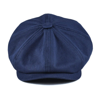 Men's Newsboy Cap Twill Cotton 8 Panel Hat Flat Ivy Cabbie Casual Baker Caps Gatsby Hat Retro Hats Boina Beret for Male