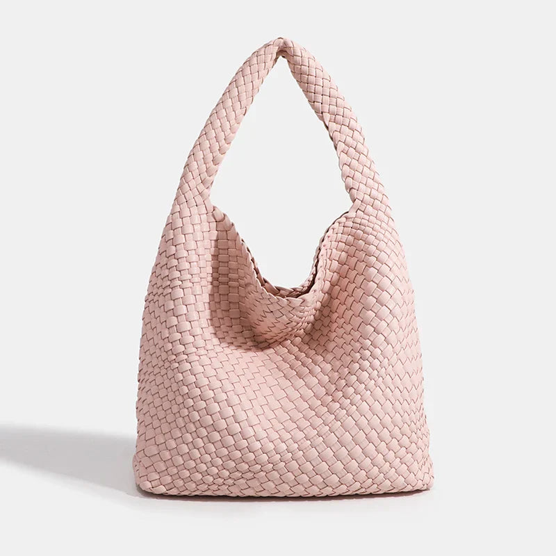 Designer Hand knitting bag PU Large women's Woven tote bag Mistress gift luxury bag original mark bags CasuaL side bag for women