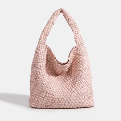 Designer Hand knitting bag PU Large women's Woven tote bag Mistress gift luxury bag original mark bags CasuaL side bag for women