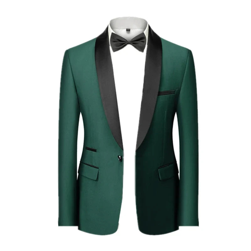 2026 Men's Skinny Terno Masculino, Formal Slim Fit Tuxedo Prom Suit / Male Groom Wedding Blazers High Quality Dress Jacket Coat