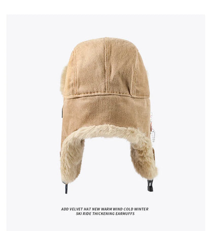 Bomber Hat Men Women Thick Warm Russian Ushanka Fur Hat Fashion Male Female Winter Hat Black Grey Earflap Ski Russian Cap