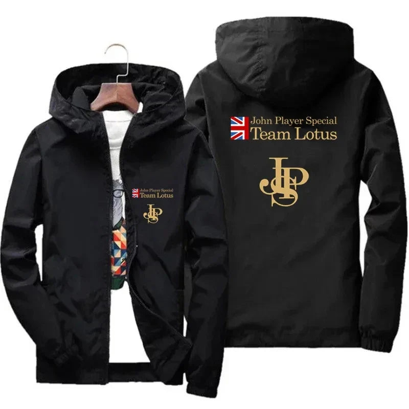 Men's Spring and Autumn JPS Zone Player Special Team Large Size Sportswear Thick Windproof Hooded Zipper Navigation Jacket
