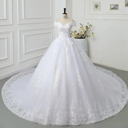 Off The Shoulder Princess Sweetheart Wedding Dress For Women Glitter Sleeveless 2025 Vintage Bride Bridal Customized