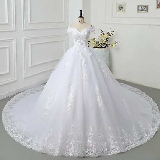 Off The Shoulder Princess Sweetheart Wedding Dress For Women Glitter Sleeveless 2025 Vintage Bride Bridal Customized