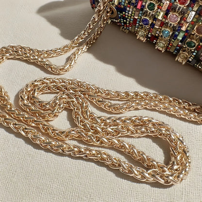 Multi-color Square Evening Bag Clutch Luxury Shoulder Bag Hand Armpit Chain Wedding Party Rhinestone Elegant Exquisite Handbag