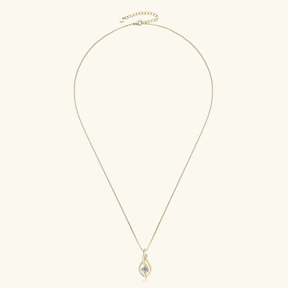 Real Full Moissanite Necklace for Women Twisted Pendant Choker Chain 925 Silver Yellow Gold Color Fine Jewelry with Certificate