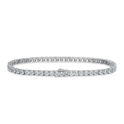 18k Plated 2-5mm Real Moissanite Tennis Bracelet for Women Spring Clasp S925 Sterling Silver Jewelry Men's Bracelet