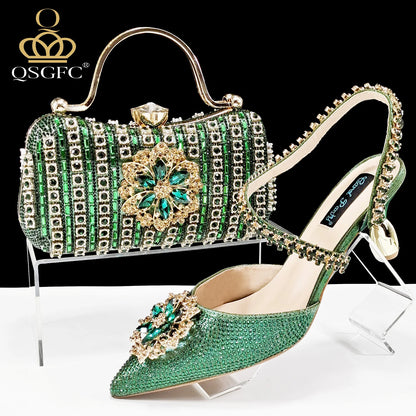 Festive Elegance: Dazzling Heels and Chic Clutch Perfect Combination Of Shoes And Bags for Party Occasions