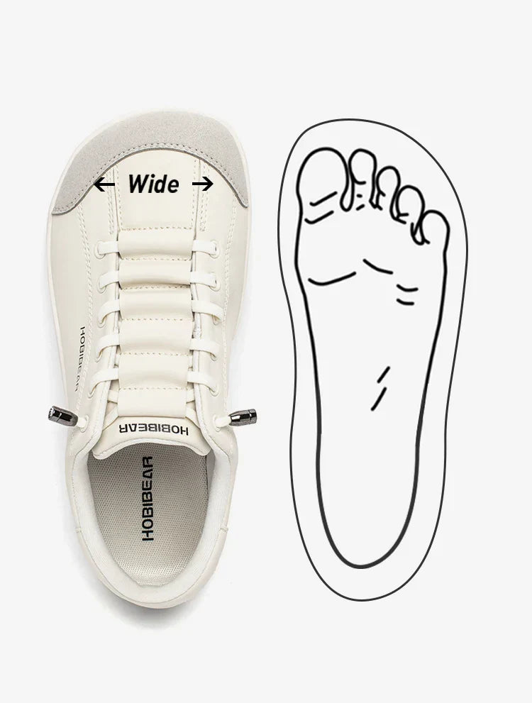 Barefoot Shoes Unisex Wide Toe Artificial Leather Sneakers Zero Drop Slip On Outdoor Lightweight Comfortable Shoes