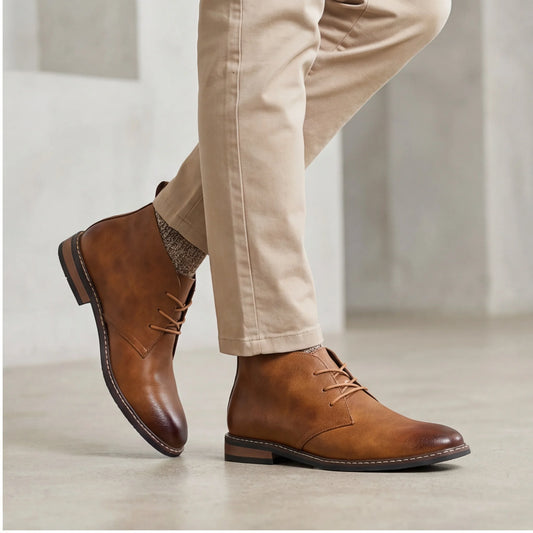 Retro Men Ankle boots Brand Plus Size Desert Boots Comfortable Leather Boots For Men