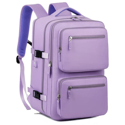 Large Travel Backpack for Women Men Cabin Bag Multifunctional Airplane Waterproof Backpack with USB Charging Anti-Theft Backpack